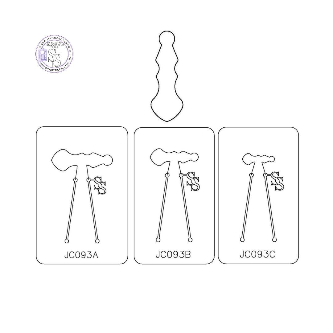 PANCAKE DIE JC093 EARRING COMPONENT